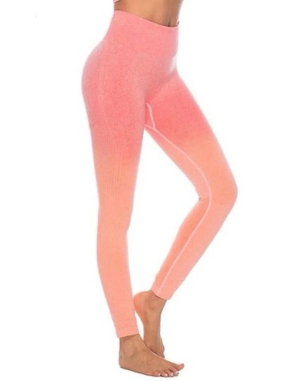 Gymshark Coral Pink Ombre Seamless Leggings - Picture 2 of 8